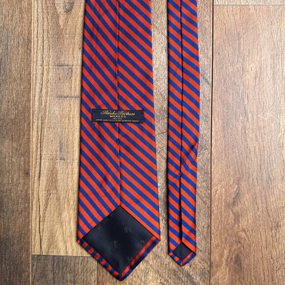 Vintage Brooks Brothers 100% Silk Tie Men's Handmade Business Size 58" Blue 6652 - Picture 2 of 6